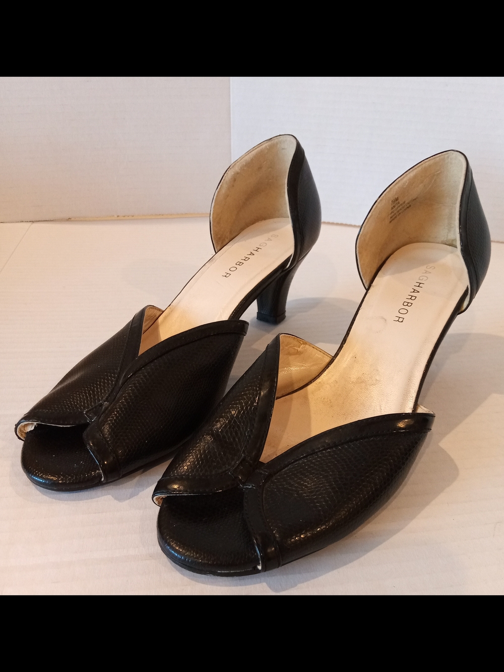 Sag Harbor Peep-Toe Heels Women's Size 7.5